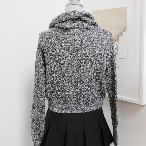 Black White Melange Chunky Knit Sweater 🐼 VERO MODA - Picture 6 of 6